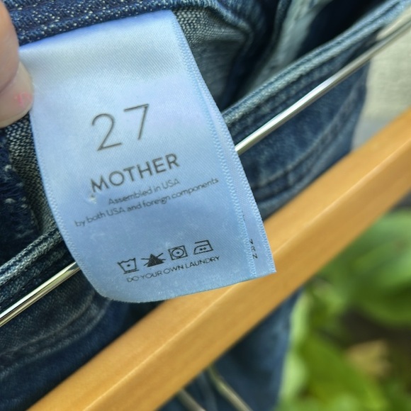MOTHER The Sailor Tripper Three Little Ships High Rise Cropped Flare Jeans Sz 27 - Picture 8 of 10